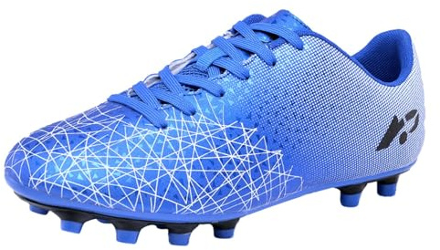 Generisch 2026 Scarpe da calcio outdoor per pavimento solido per bambini, scarpe da calcio sportive per ragazzi ragazze che allenano per bambini grandi, Blu, 35 EU