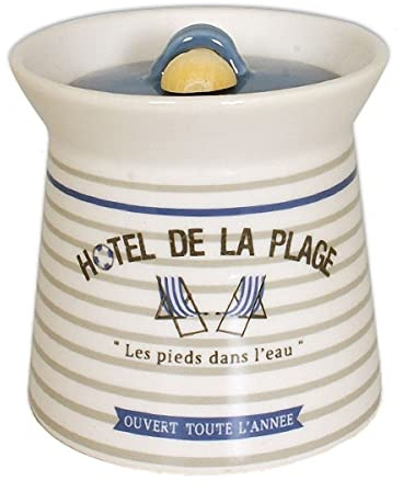 Pot à gros sel CABOURG en céramique avec cuillère