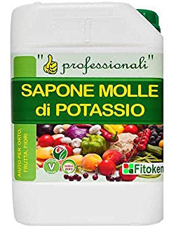 FITOKEM - Sapone Molle Potassico per Piante (5 Litri) Sapone Molle di Potassio per Piante, Insetticida ad Azione Abbattente contro Afidi, Cocciniglia, Effetto Corroborante Naturale e Lava Melata