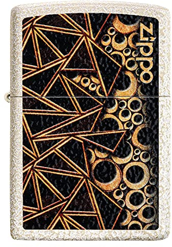 Zippo Encendedor a Prueba de Viento - Modelo Cracked & Depth - Cristal de Mercurio con Color Image - Recargable - Reutilizable - Diseño a Prueba de Viento - Caja de Regalo - Hecho en EEUU