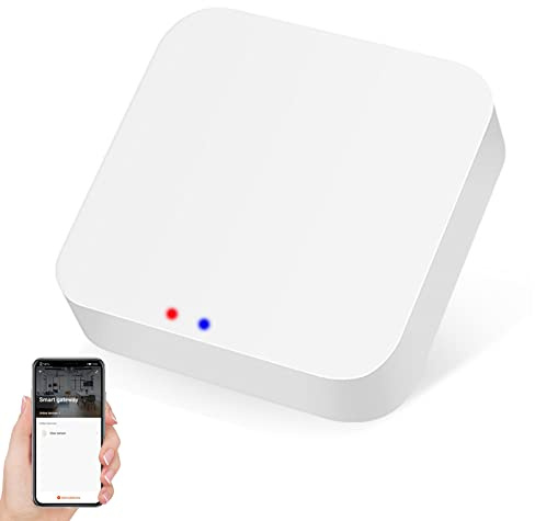Zecamin ZigBee Hub y Bluetooth Puerta de Enlace, Solo para Producto Tuya Smart Bridge Control Remoto Inalámbrico, Puerta de Enlace Inteligente Inalámbrica para Hogar Inteligente Control de Voz Alexa