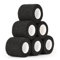 SEADESKY Bandage Autoadhésif Cohésifs 5cm x 4,5m, 6 Rouleaux Bande Cohesive Bandages Auto-adhésifs Bandes Cohésifs Bandage De Sport Pour Poignet, Cheville et Gonflement (Noir)