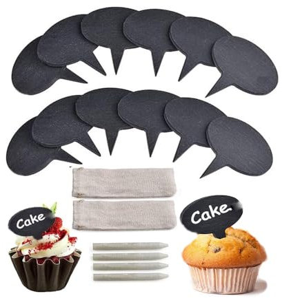 Tiamu 18PCS Cheese Markers for Charcuterie Board, Cheese Labels, Cheese Markers Set, Cheese Name Cupcake Name Tag Toppers for Wedding Birthday Christmas Parties