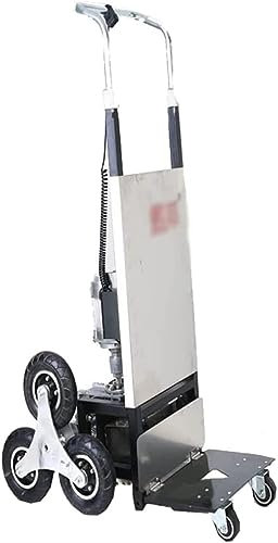 Treppensteigwagen, elektrischer Handwagen, 200 kg Kapazität, elektrischer arbeitssparender Handwagen, 800-W-Motor, elektrischer Treppensteigerwagen, Edelstahl-Hochleistungs-Flachbe