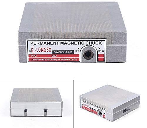 Magnetspannplatte Futter Permanente Schleifmaschinen Magnettisch Permanent Magnetic Industriell Schmieden Edelstahl Chuck Rechteckiger Aufnahme Mechanisch Spannplatten FüR Tischbohrmaschinen 150*150Mm