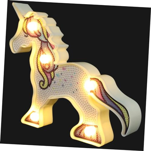 Ciieeo Lampada Decorativa Unicorno Lampada Per Lestetica Della Camera Da Letto Lampada Ambientale Unicorno Luce Del Comodino Regali Plastica Bambino Lampade Cartone Animato