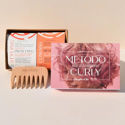 Senso Naturale Methode Curly Girl Kit Perfekte Locken, Umstrukturierung zum Definieren von Locken Ohne sie zu Beschweren, Feuchtigkeitsspendend und Schützend,100% Natürlich, Biologisch und Vegan