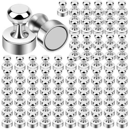 Aenienoe 100Stück Magnete für Magnettafel kleine Magnete Stark Neodym Extra Stark Magneten Starker Halt Whiteboard Kühlschrank Silber
