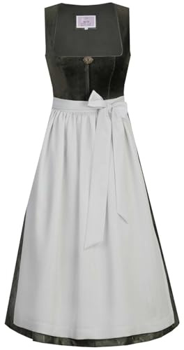 Marjo Samt-Dirndl Dirndl Alling waldgrün Salbei | Mididirndl Samt 70cm | Damen