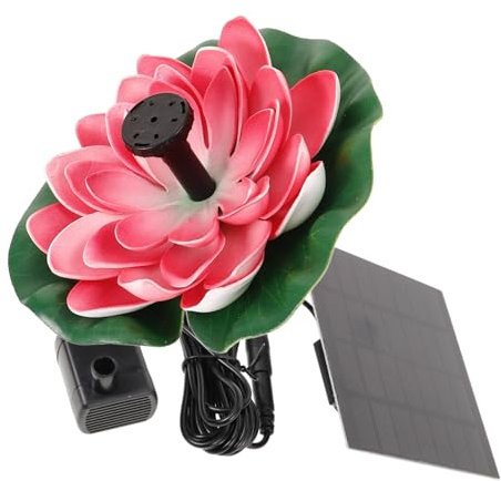 TOGEVAL 1juego Fuente Solar Flotante De Jardín Forma De Loto Decorativa para Estanques Exteriores Fácil Instalación y Limpieza para Jardines y Parques