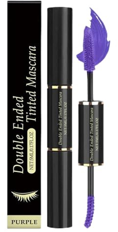 Dubbelavslutad färgad mascara set för ögonfransar, halloween cosplay mascara, festklar fransförstärkare, vattentät och fläcksäker formel, dramatisk volym- och längdförbättring, 5 ml, för alla