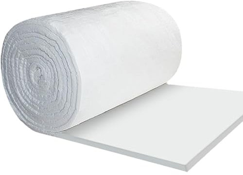 HTRDHT Coperta in Fibra Ceramica Isolante - Isolamento Termico e Ignifugo Senza Manutenzione per Forni e Stufe a Legna - Lana di Roccia ad Alta Tem(Size:1m * 0.61m * 10mm(393.7 * 24.02 * 0.39 inches))