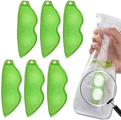 ZORVYN 6 Stück Beans Bottle Cleaning Sponge, Magic Beans Bottle Cleaner Sponge, Küchenschwämme in Erbsenform, Magic Beans Flaschenreiniger Schwamm