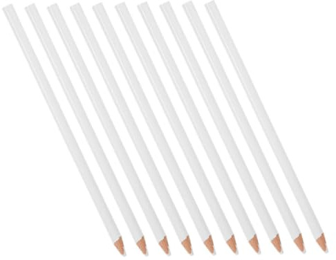 HAWILLOSCH 20pcs White Tailor Marking Pencils Fabric Marker for Sewing Glass Ceramic Chalk Pencils High for Quilting DIY Crafts Projects