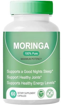 Moringa - Polvo puro de Moringa, superalimento energético, para la salud de la piel, el sistema inmunológico y el intestino, vitaminas y aminoácidos esenciales, verde natural