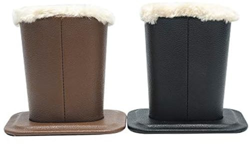 Bemonew Glasögonhållare glasögonhållare stativ 2-pack PU-läder med mjukt plyschfoder, svarta glasögon för nattduksbord, skrivbord, kontor