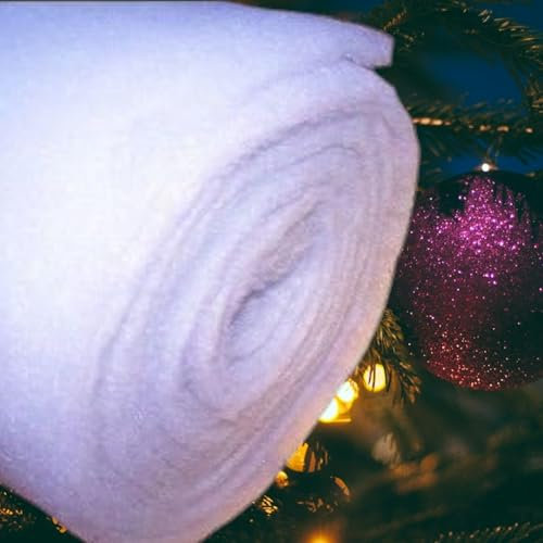 Love Aquatics 16ft Roll of Artificial Fake Snow Christmas Nativity Soft White Blanket