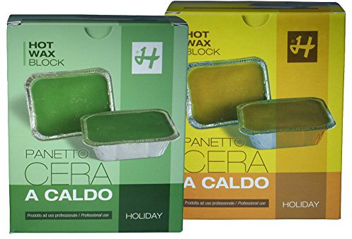 WARMWACHS HOLIDAY CLASSIC NATURAL und CLASSIC GREEN 2 x 1 kg Haarentfernung Waxing ohne Vliesstreifen