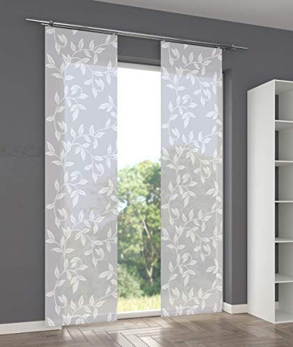 Schiebegardinen nach Maß Horizonte, hochqualitative Wertarbeit, Maßanfertigung, Schiebevorhang,Flächenvorhang, Raumteiler, Flächengardine, inkl. Laufwagen (230cm Höhe x 60cm Breite)