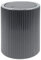bremermann GAVELLO Mini seau à cosmétiques avec couvercle basculant - Seau de salle de bain avec décor rainuré en plastique - 1,5 l - Gris