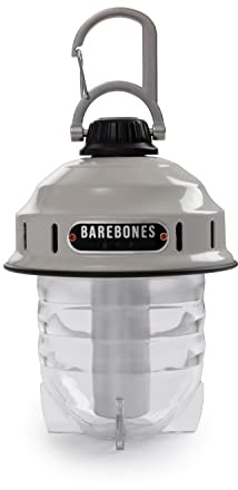 Barebones Laterne Beacon Light Retro Lampe Dimmbar Stahl USB Akku LED Vintage White