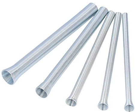 Nimomo 5 Pezzi Piegatubi a Molla, 5/8, 1/2, 3/8, 5/16, 1/4 Pollici Piega Tubi Curvatubi a Molla Piegatubi Manuale Piegatrice a Molla per Tubi in Rame, Alluminio, Acciaio a Parete Sottile