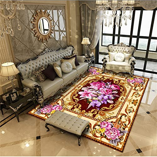 DJHWWD Teppich Groß gelb Teppich hell Teppich Flur Wohnzimmerdekorationshotel Im Chinesischen Stil 180x280cm Outdoor Teppich Für Terrasse Sofa jugendzimmer