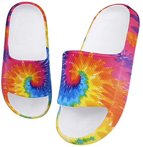 WYSFLY barn sommar tofflor pojkar badtofflor flickor dusch badskor halkfria sommar strand pool rutschkana sandaler 29–35 EU, Slipfärg, 35 EU