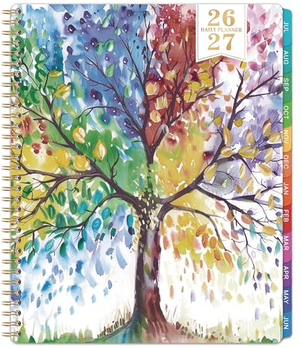Daily Planner 2026-2027 - Appointment Book 2026-2027, 9'' x 11'', Jul.2026 - Jun.2027 Appointment Planner with Coated Inner Tabs