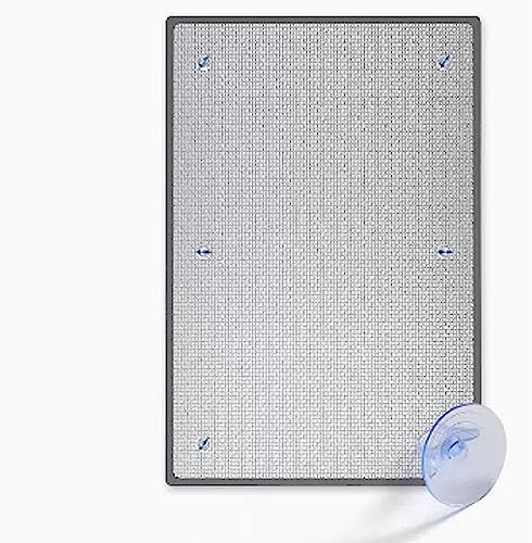 Geovne UV-Schutz Reflektierende Fensterfolie,Wärmereflektierende Isolierfolie,Folie Alu Dämmplatte,Privatsphäre Tönungsfolie,Thermomatte,8mm,für Hausglas,Nicht Klebend (60x200cm/24 x79)