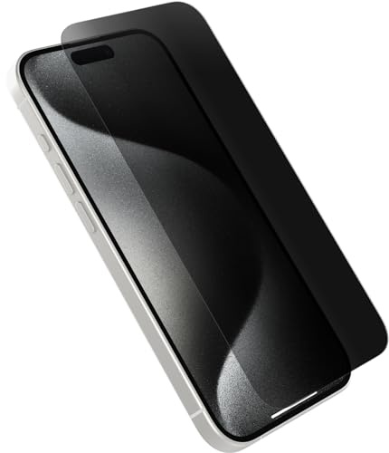 OtterBox Premium Pro Privacy Glass Displayschutz für iPhone 15 Pro | Gehärtetes Glas, überragender Kratzschutz, übersteht Stürze bis zu 1,8 m, Keine Einzelhandelsverpackung