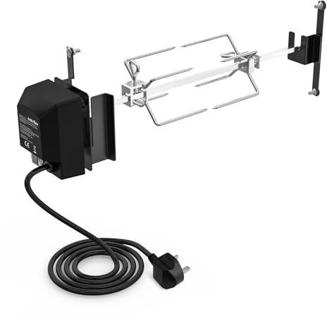 onlyfire BRK-6114 Grill Rotisserie Kit with Electric Motor for Weber WSM 18 Cooker, BBQ Cooking Accessories
