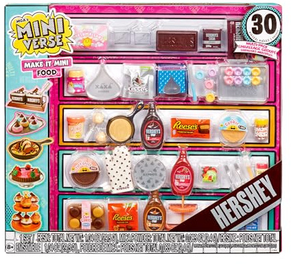 MGA's Miniverse Make It Mini Food - Brunch Multipack, Hershey Mini Objets de Collection, DIY, Jeu de Résine, Réplique d’Aliments, Collectionneurs et Enfants de Plus de 8 Ans, Non Comestible