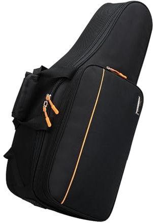 Amagogo Altsaxophon-Koffer, Sax Gig Bag, verdickter tragbarer Altsaxophon-Rucksack mit Außentasche für Holzblasinstrumente, Zubehör