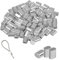 Morsetti a Pressare in Alluminio, Manicotto in Alluminio da Manicotti Ovali in Alluminio da 4 mm, Anello a Crimpare in Alluminio, Connettore per Funi Metalliche, Cavo per Funi Metalliche, Argento
