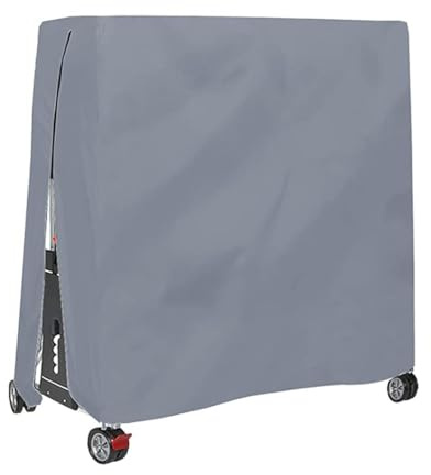 Copertura per tavolo da ping pong da esterno, copertura protettiva in tessuto Oxford 420d impermeabile, 185 x 165 x 70 cm, grigio