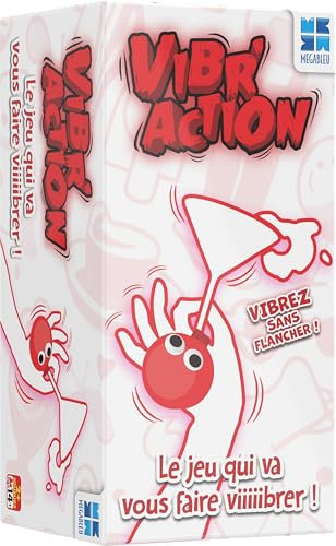 Megableu - VIBR'ACTION - Jeu de Cartes d'Ambiance Fun pour Adultes - Jeux de Société Soirées Entre Amis - 200 Défis Amusant A Relever - 2+ Joueurs - 30 Min - avec 3 Piles AA Non Fournies - 14+ Ans