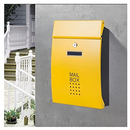 Wall Mounted Mailboxes for Outside,Mailboxes for Outside Wall Mount,Mailboxes & Accessories, Letterbox Posts Mail Drop Collection Boxes Galvanized Steel Wall Mount Mailboxes Mailbox Covers Package Loc