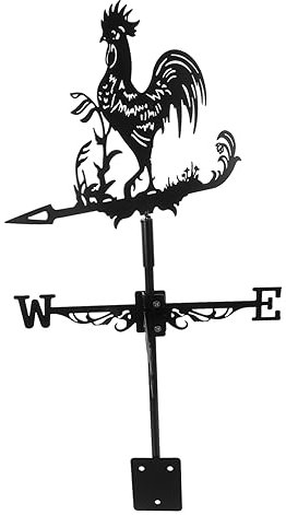 NUOBESTY Robuste Hahn Wetterfahne Metall Windfahne Dekorative Hahn Ornament Für Hof