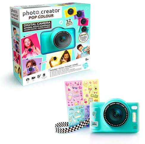 Canal Toys - Photo Creator - Appareil Photo Pop Numérique Turquoise pour Enfants de 8 Ans+ - Selfie & Caméra Vidéo - Idée Cadeau Tendance à Emporter Partout avec Soi - CLK 043