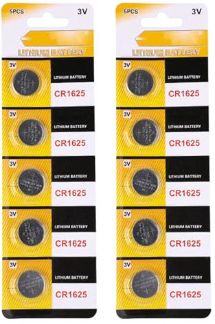 Lodoot CR1616 CR1620 CR1625 CR1632 Lithium Coin Button Cell Batteries 3V for Car Key Remotes and Low Power Devices Car key remote button battery