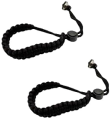 QUNXON Lot de 2 sangles pour appareil photo avec raccord à vis 1/4 - Dragonne réglable pour appareil photo - Fermeture rapide - Pour appareil photo de sport, DSLR, SLR, perche à selfie, Noir , 40 x 2