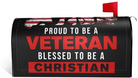 Mailbox Covers I Stand for The Flag I Kneel for The Cross 7 Mail Box Cover Magnetic Post Cover Letter Box Covers Garden Decor Outdoor Indoor 25.5x21 in