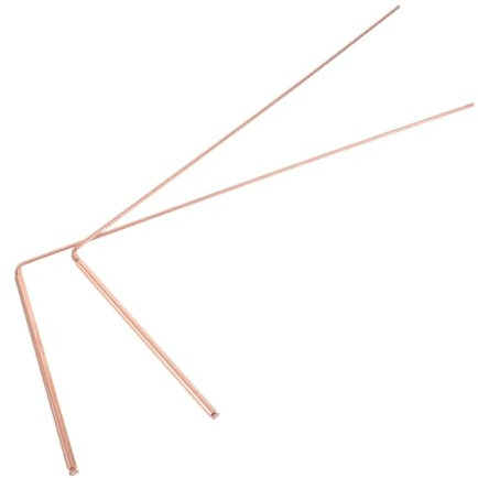 PartyKindom Baguettes De Cuivre pour Détection Eau Outil De avec Tiges Métalliques Baguettes Portables pour Débutants