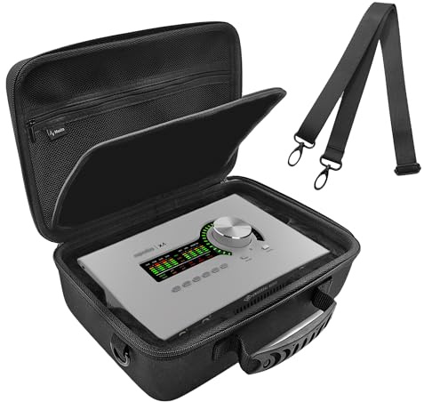 Musiin Audio-Interface-Case kompatibel mit UA Apollo x4 Gen 2 | Essentials with Strap UA Apollo x4 Heritage Edition für den täglichen Schutz
