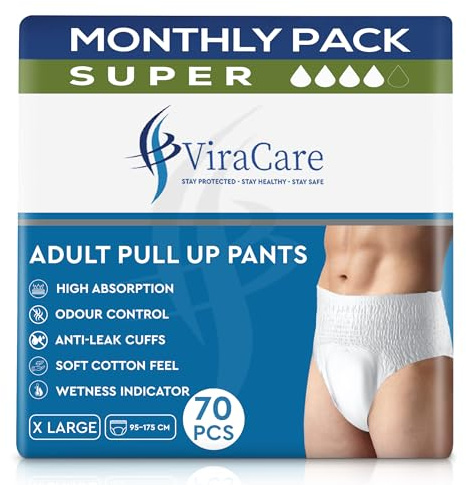 70 x Super Incontinence Pants Women and Men, Adult Nappies