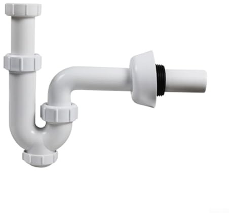 Besttoolifes 40mm P Trap Adjustable Sink Waste Sink Trap, Easy Fit For Bathroom And Kitchen Sink Waste Fittings, Suits 40mm/ 1.5 Waste Pipe
