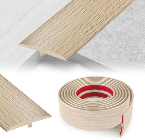 YushengTai Profilo di Transizione Pavimento, 5 CM x 1 M Profilo di Raccordo per Pavimenti A Forma di T, Profili per Piastrelle per la Connessione tra due Piastrelle per Pavimenti (Acero)