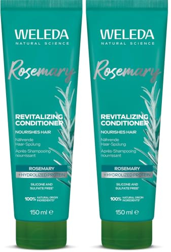 WELEDA Bio Rosmarin Revitalising Conditioner - Naturkosmetik Haarpflege Spülung mit Jojobaöl, Rosmarinöl & Arginin für natürlichen Glanz & Volumen. Haarspülung ohne Silikone & Sulfate (vegan, 150ml)