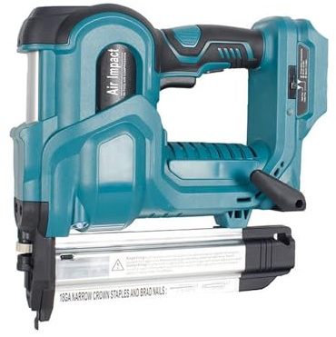 Pistola de Clavos, Pistola Clavadora/grapadora Eléctrica Inalámbrica 2 En 1 De 18V Con 200 Uds. De Clavos F50 Y 9032(K432) Compatible Con Batería De Litio De La Serie B De 18v(Blauw)